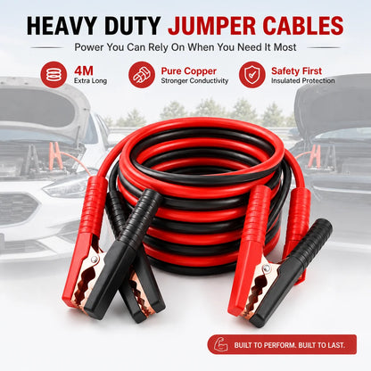Premium Copper Vehicle Jump Starter Cables