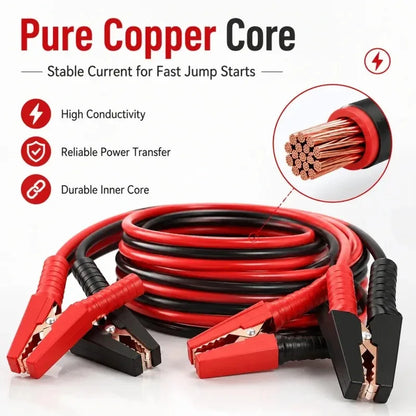 Premium Copper Vehicle Jump Starter Cables